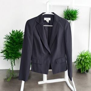 Calvin Klein Women's navy Blazer size 2 (XS) classic jacket business workwear